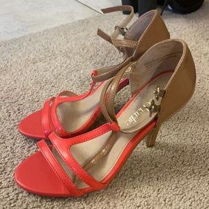 Orange red heels